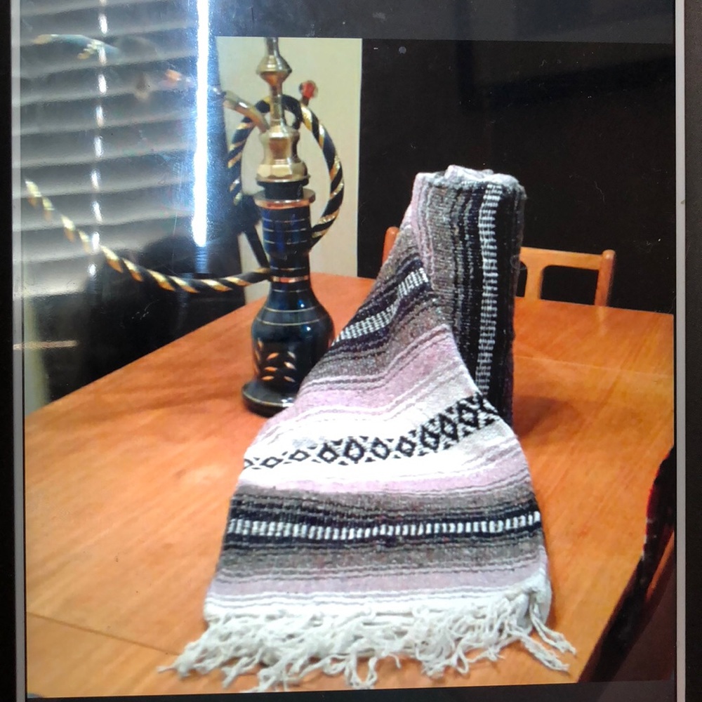 Lite purple Mexican beach blanket